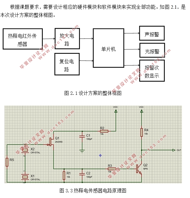 基于单片机的防盗报警器的设计