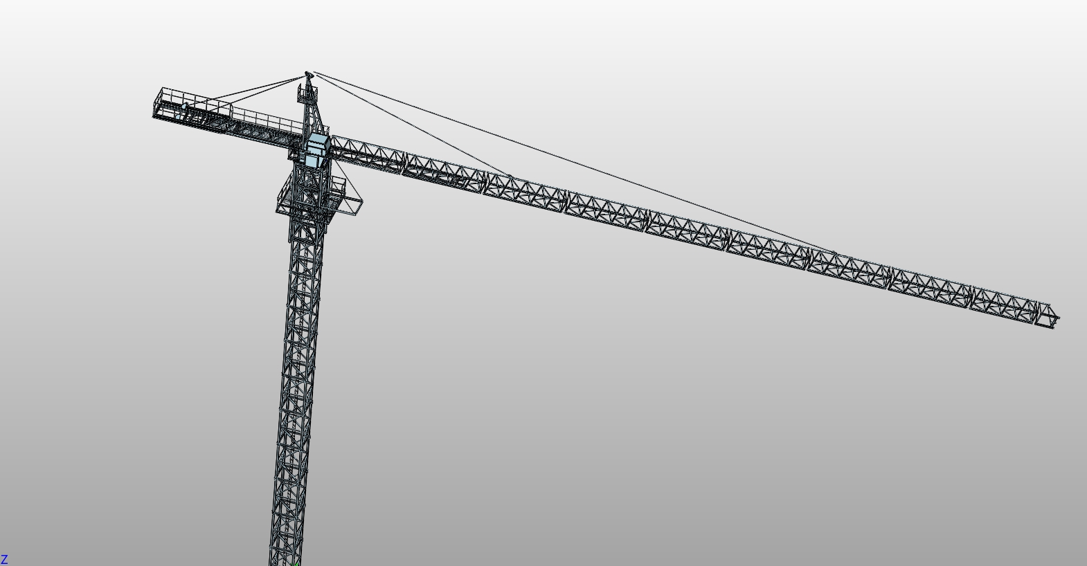 80t-m自升式塔式起重机三维建模与虚拟装配(含CAD,PROE三维图)