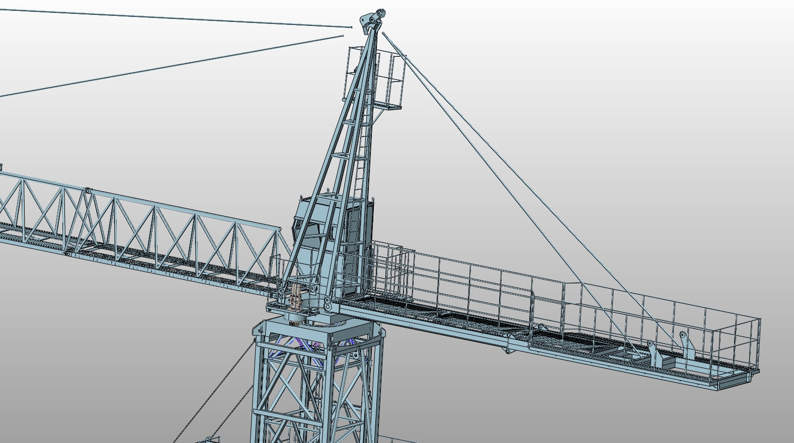 80t-m自升式塔式起重机三维建模与虚拟装配(含CAD,PROE三维图)
