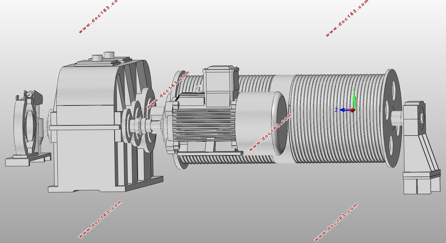 MQ5040单臂架门座起重机起升机构设计(含CAD图,SolidWorks三维图)
