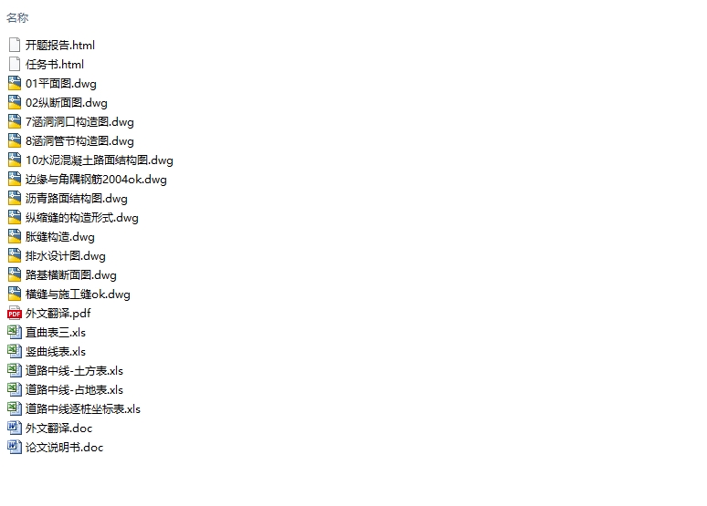 某省道WQ段建设工程设计(含CAD图)