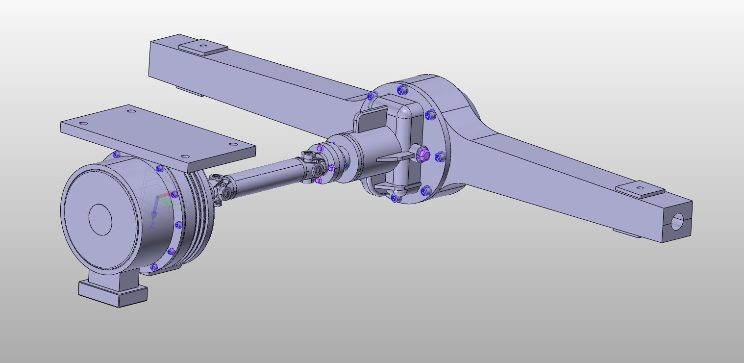 重载无人驾驶电动集装箱运输车电驱动系统设计(含CAD图,CATIA三维图)