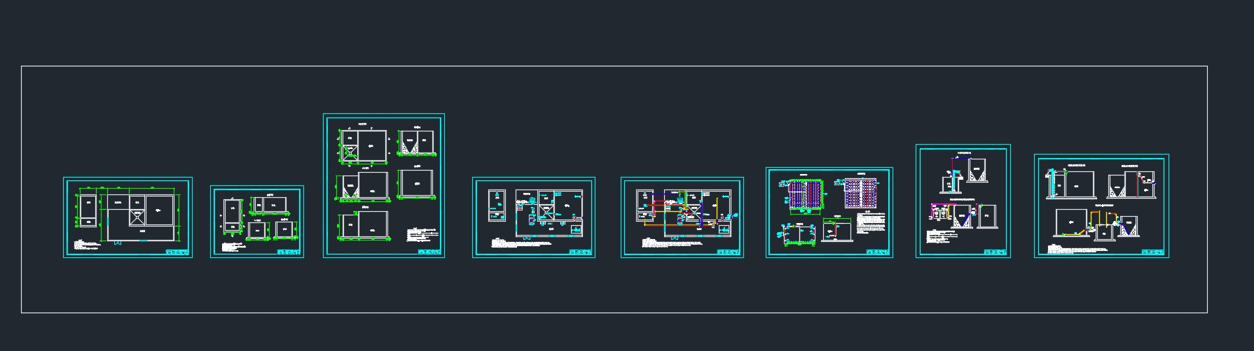 50m3/d ������ֳ��ˮSBR+MBBR �����������(��CADͼ)