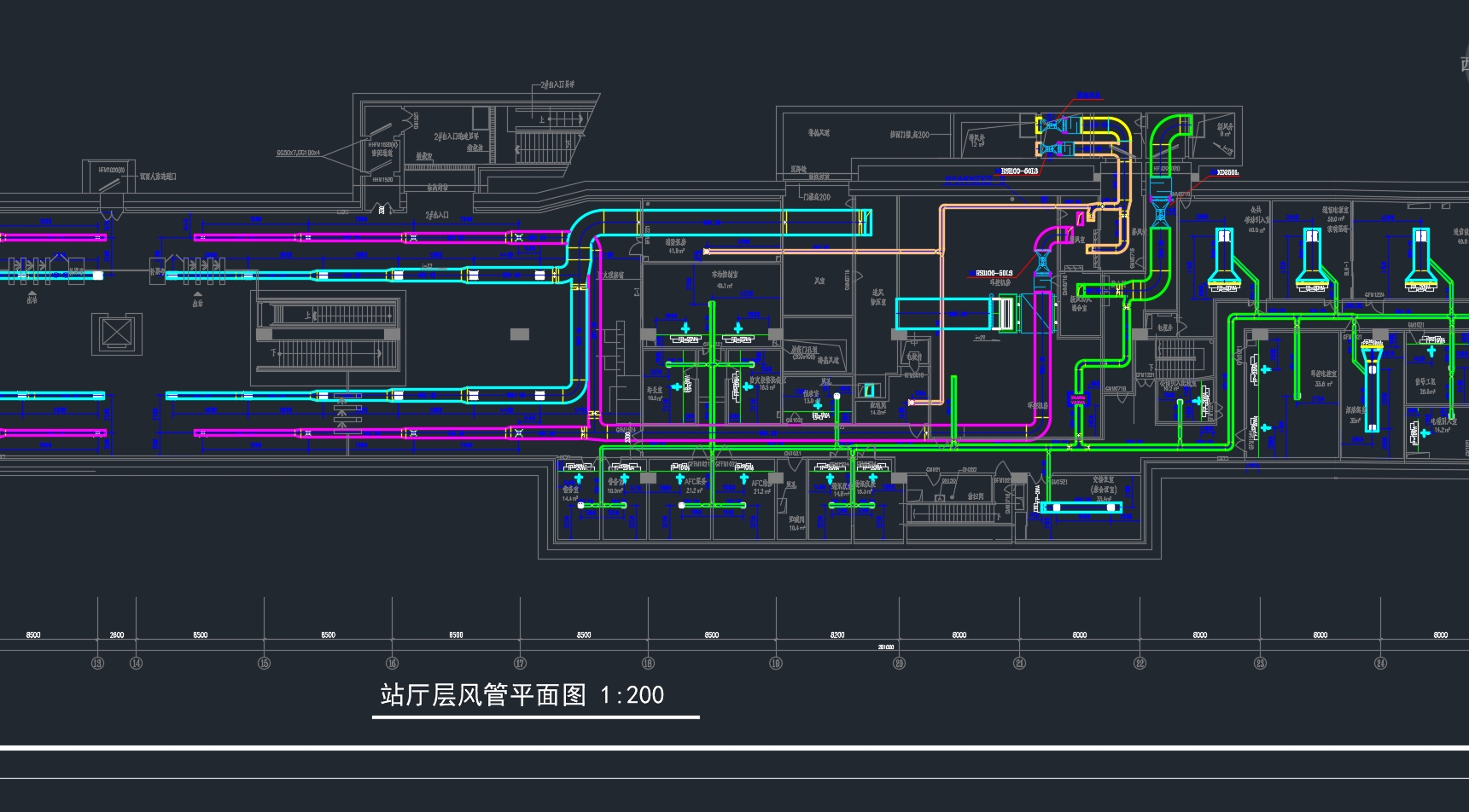 上海地铁龙阳湖站通风空调系统设计(含CAD图)