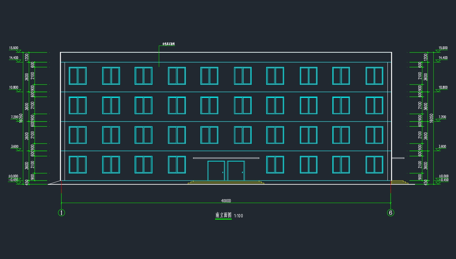 四层2940平米义乌市某工艺品公司办公楼设计(含建筑图结构图)