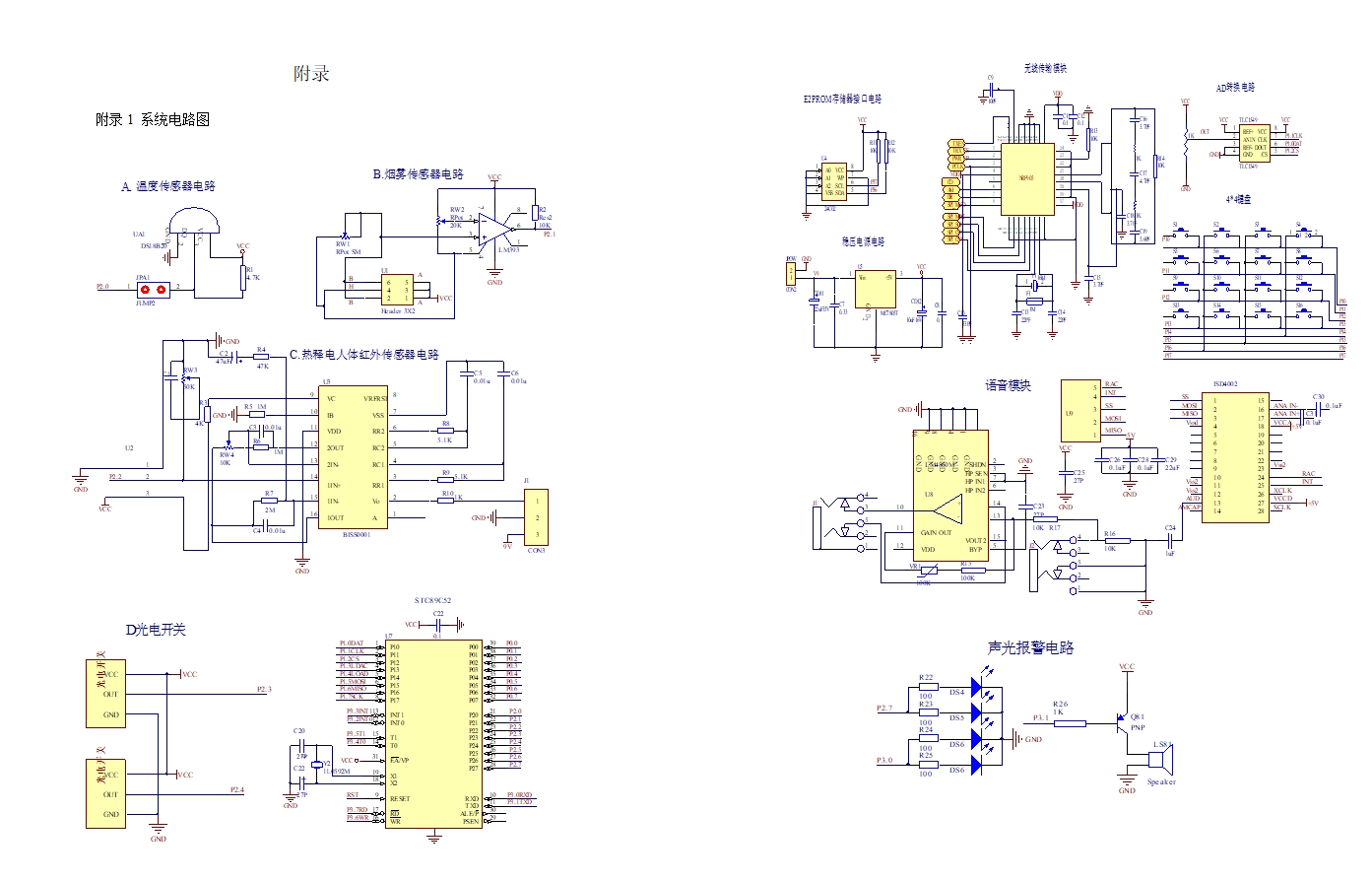 宿舍智能防盗防火报警系统设计