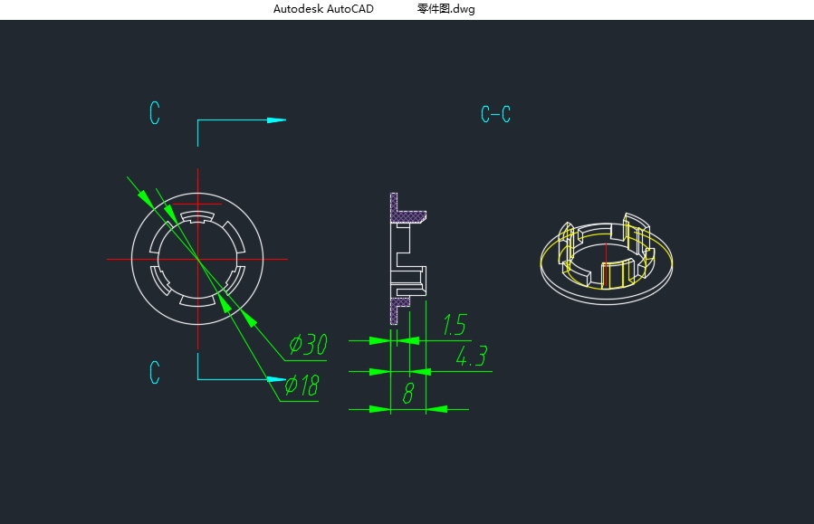 基于CADCAE技术的端盖注塑模具设计(含CAD图,UG三维图)