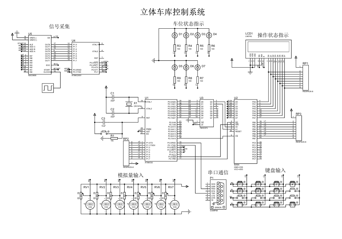 ��������ʽ���峵�����ϵͳ���(��PLC����,Proteus����)
