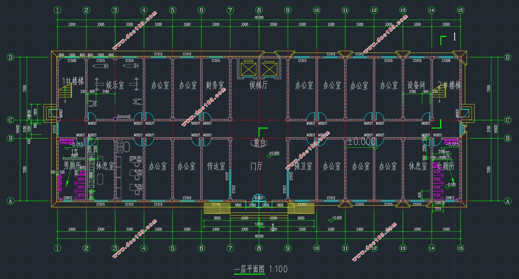 ����5105m2ĳ��ý���޹�˾�칫¥���(������ͼ�ṹͼ)